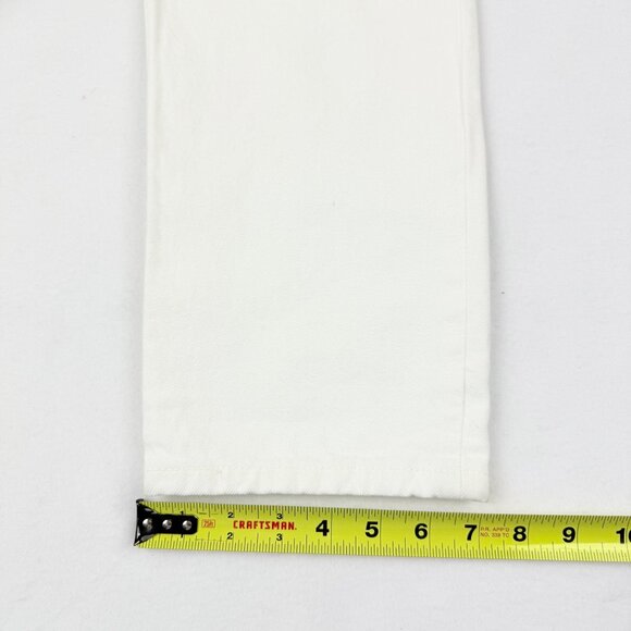 Levis 501 Women Original Straight Button White Denim Crop Jeans 29x26 Cotton NWT - Picture 11 of 14